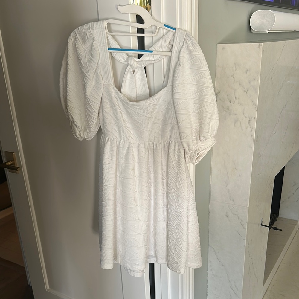 Free People White Textured Dress